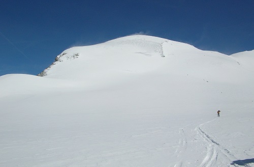 Breithorn set fra Breithornpass (3824m) den 20.02.92