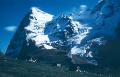 The notorious North Face of the Eiger, as seen from Wengernalp