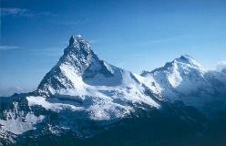 Matterhorn and Dent d'Hérens, as seen from Unter Gabelhorn