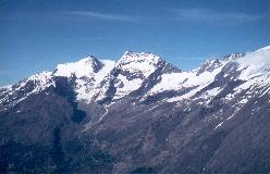 Fletschhorn og Lagginhorn set fra Längflue