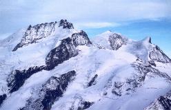 Rimpfischhorn, Strahlhorn og Adlerhorn set fra Unterrothorn