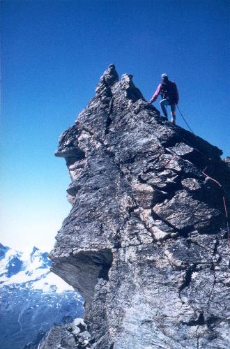På Rothorngrat med Ober Gabelhorn i baggrunden