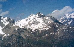 Platthorn med Mettelhorn i baggrunden, set fra Unter Gabelhorn SE-grat