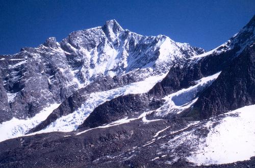 Täschhorn SE-væg set fra Wissgrat (3141m) den 04.07.90