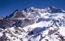 Klein Bigerhorn, Gross Bigerhorn og Balfrin set fra Riedgletscher