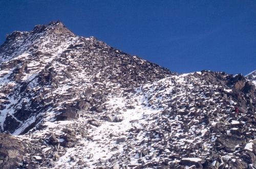 Klein Bigerhorn set fra Bordierhütte (2886m) den 18.10.98