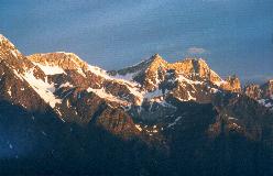 Schöllihorn, Inners Barrhorn og Üssers Barrhorn set fra Säldgalen