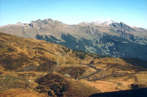 Faulhorn, Similihorn og Reeti samt Wildgärst og Schwarzhorn set fra Kleine Scheidegg den 20.10.81