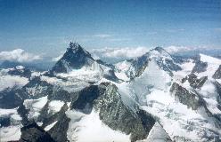 Wellenkuppe og Ober Gabelhorn set fra Zinalrothorn