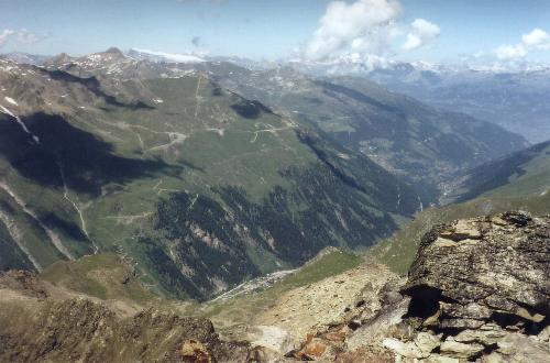 Corne de Sorebois med Becs de Bosson i baggrunden set fra Pointe d'Ar Pitetta