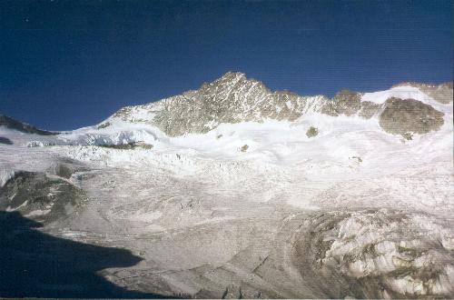 Zinalrothorn set fra Cabane Mountet (2886m) den 28.07.91