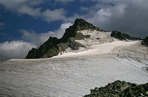 Dreiländerspitze set fra Vermuntgletscher