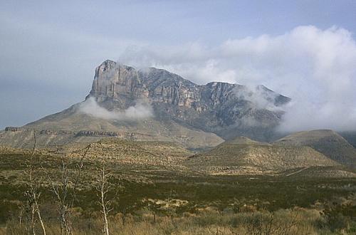 Guadalupe Peak set fra Guadalupe Pass