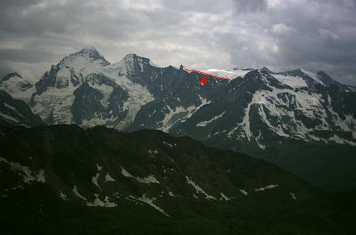 Dent Blanche, Grand Cornier, Bouquetins og Pigne de la Lé set fra Combautanna