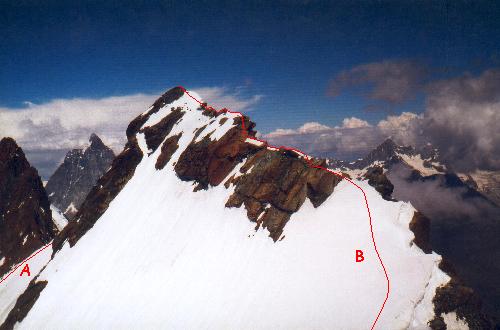 Breithorn E set fra Breithornzwilling